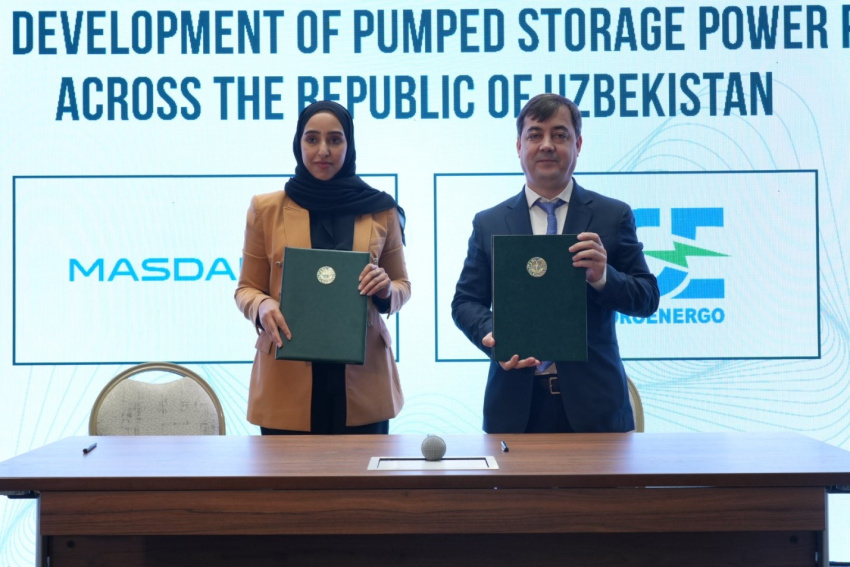 «Узбекгидроэнерго» и Masdar подписали соглашение об реализации проектов гидроаккумулирующих гидроэлектростанций в Узбекистане